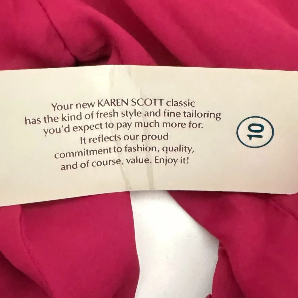 Vintage 80s NWT Karen Scott Fuchsia Blouse | Size 10 - Picture 11 of 12